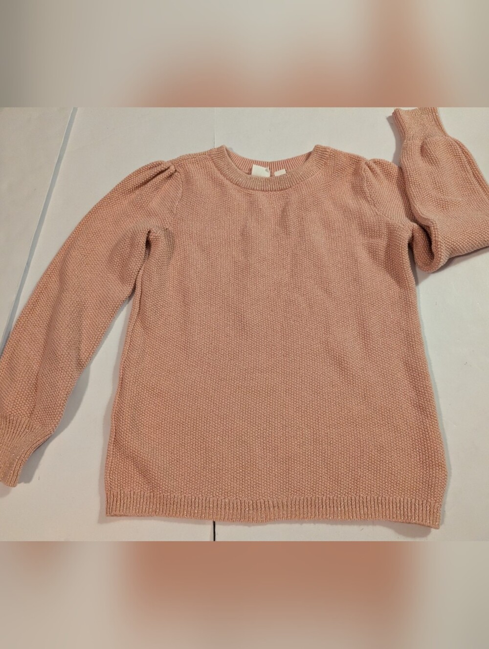 Girls Blush Pink Knit Sweater Small